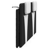 vidaXL Coussin de t&ecirc;te de lit Viana noir et blanc 160 cm similicuir