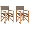 vidaXL Chaise de directeur 100% Polyester Teck Solide