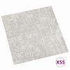 vidaXL Planches de sol 55 pcs Gris clair 5,11 m&sup2; PVC