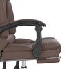 vidaXL Fauteuil de massage inclinable de bureau Marron Similicuir