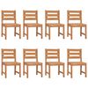 vidaXL Chaises de jardin lot de 8 Bois de teck solide