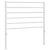 vidaXL T&ecirc;te de lit de remplacement m&eacute;tal blanc 90 cm
