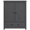 vidaXL Buffet Gris 83x41,5x100 cm Bois massif de pin