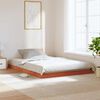 vidaXL Cadre de lit sans matelas cire marron 140x190cm bois pin massif