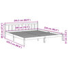 vidaXL Cadre de lit extra long sans matelas 200x220 cm bois massif pin