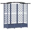 vidaXL Lit &Eacute;lev&eacute; avec Treillis et Toit Gris 163 x 40 x 126 cm PP