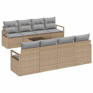 vidaXL Ensemble de Canap&eacute;s 7 pc 6-Nombre de places Beige et gris