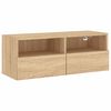 vidaXL Meuble TV mural chêne sonoma 80x30x30 cm bois d'ingénierie