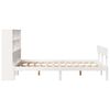 vidaXL Lit biblioth&egrave;que sans matelas blanc 120x190 cm bois pin massif