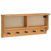 vidaXL Porte-manteau mural SANDNES 87x12x35 cm bois massif pin