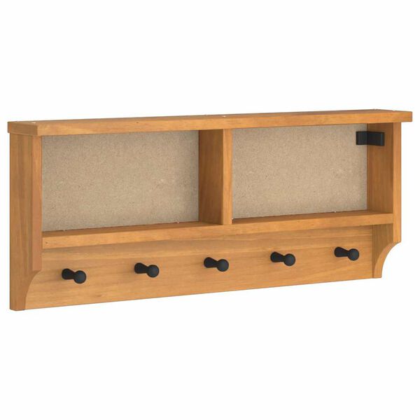 vidaXL Porte-manteau mural SANDNES 87x12x35 cm bois massif pin