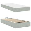 vidaXL Cadre de lit avec matelas Gris clair 90 x 190 cm Velours