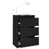 vidaXL Tables de chevet 2 pcs Noir 40x29,5x64 cm Bois de pin solide