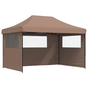 vidaXL Tente de f&ecirc;te 279 x 410 x 315 cm Marron Tissu Oxford