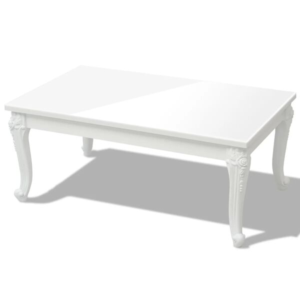 vidaXL Table basse 100x60x42 cm Blanc brillant