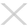 vidaXL Pieds de table &agrave; manger en forme de X, 2 pi&egrave;ces, blanc, 90 x (72-73) cm, acier
