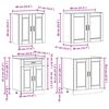 vidaXL Ensemble d'armoires de cuisine 4 pcs Kalmar bois d'ing&eacute;nierie
