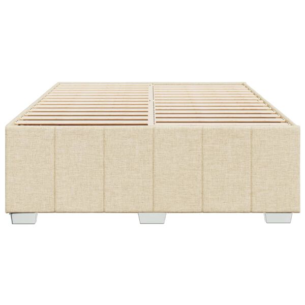 vidaXL Cadre de lit sans matelas cr&egrave;me 160x200 cm tissu