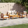 vidaXL Salon de jardin avec coussins 4 pcs bois d'acacia massif