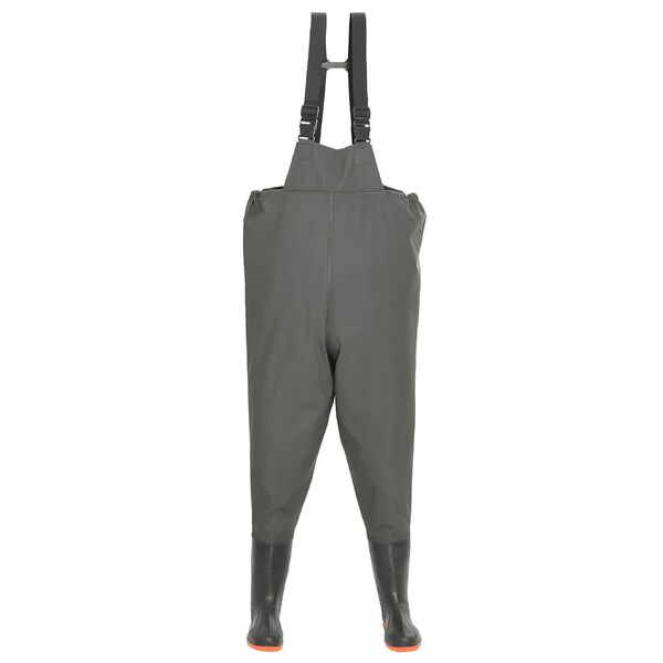 vidaXL Pantalon &eacute;chassier avec bottes Vert Pointure 44