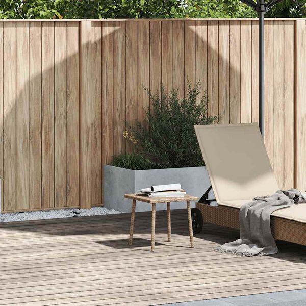 VidaXL Table basse de jardin rectangulaire beige 40x40x37 cm rotin