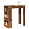 vidaXL Table de bar et &eacute;tag&egrave;re de rangement vieux bois 102x50x103,5 cm