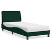 vidaXL Lit avec matelas vert fonc&eacute; 90x190 cm velours