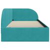 vidaXL Cadre de lit d'angle Turquoise 80 cm x 200 cm Velours