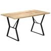 vidaXL Table &agrave; manger 140x80x76 cm Bois de manguier massif