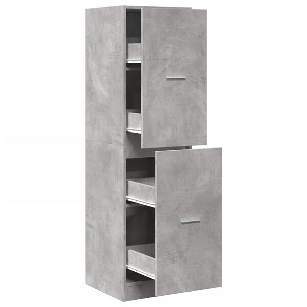 vidaXL Armoire d'apothicaire gris b&eacute;ton 40x41x144,5 cm bois ing&eacute;nierie