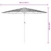 vidaXL Parasol de jardin avec m&acirc;t en acier bleu 268x268x226 cm