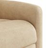 vidaXL Fauteuil inclinable &eacute;lectrique cr&egrave;me tissu microfibre