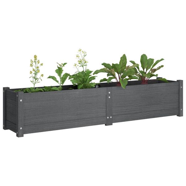 vidaXL Lits surélevés de jardin 2 pcs Gris 150x31x31 cm Bois de sapin