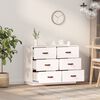 vidaXL Buffet Blanc 100x40x75 cm Bois massif de pin