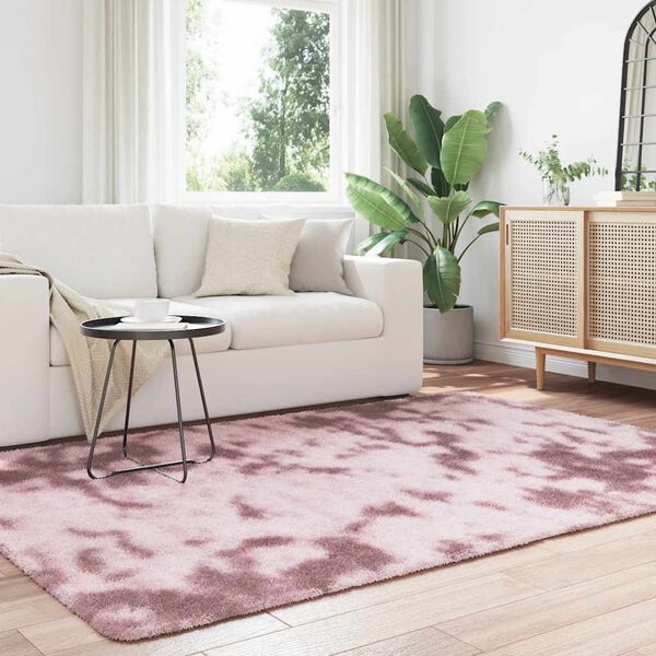 vidaXL Tapis Shaggy &agrave; poils longs NAVARRA rose poudr&eacute; 160x230 cm