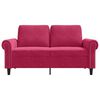 vidaXL Canapé à 2 places Rouge bordeaux 120 cm Velours