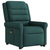 vidaXL Fauteuil inclinable de massage &eacute;lectrique Vert fonc&eacute; Tissu