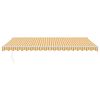 vidaXL Auvent r&eacute;tractable automatique jaune et blanc 5x3 m