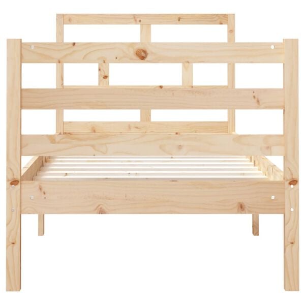 vidaXL Cadre de lit sans matelas 75x190 cm bois massif