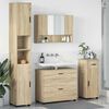 vidaXL Ensemble de mobilier de salle de bain 4 pcs Ch&ecirc;ne Sonoma