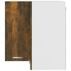 vidaXL Armoire d'angle suspendue "Lyon" Chêne fumé 57 x 57 x 60 cm Bois d'ingénierie