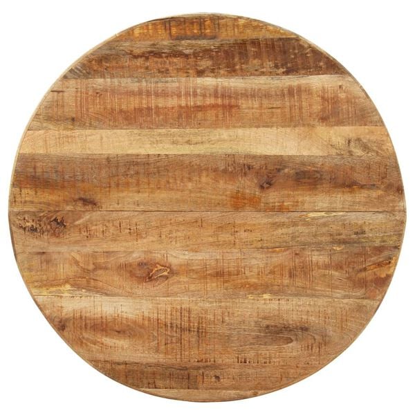vidaXL Table à dîner ronde 100x100x75 cm Bois de manguier brut