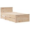 vidaXL Cadre de lit sans matelas avec t&ecirc;te de lit 100x200 cm bois pin