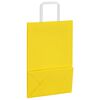 vidaXL Sacs en papier 50 pcs avec poign&eacute;es jaune 21x11x31 cm