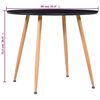 vidaXL Table de salle à manger Noir et chêne 90x73,5 cm MDF