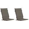 vidaXL Coussins de Chaise &agrave; Dossier Haut en 2 Pi&egrave;ces GEMERT 2 pcs Gris