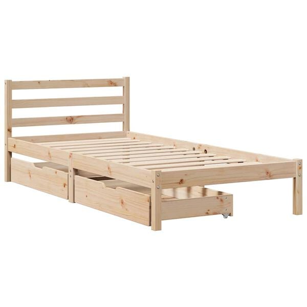 vidaXL Cadre de lit sans matelas 100x200 cm bois massif de pin