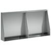 vidaXL Mur de sout&egrave;nement 2 pc 40 x 12 x 40 cm Acier galvanis&eacute; Argent&eacute;
