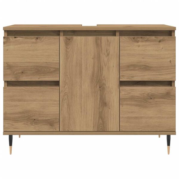 vidaXL Armoire de salle de bain ch&ecirc;ne artisanal bois d'ing&eacute;nierie