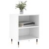 vidaXL Tables de chevet 2pcs blanc brillant 40x30x50cm bois ing&eacute;nierie